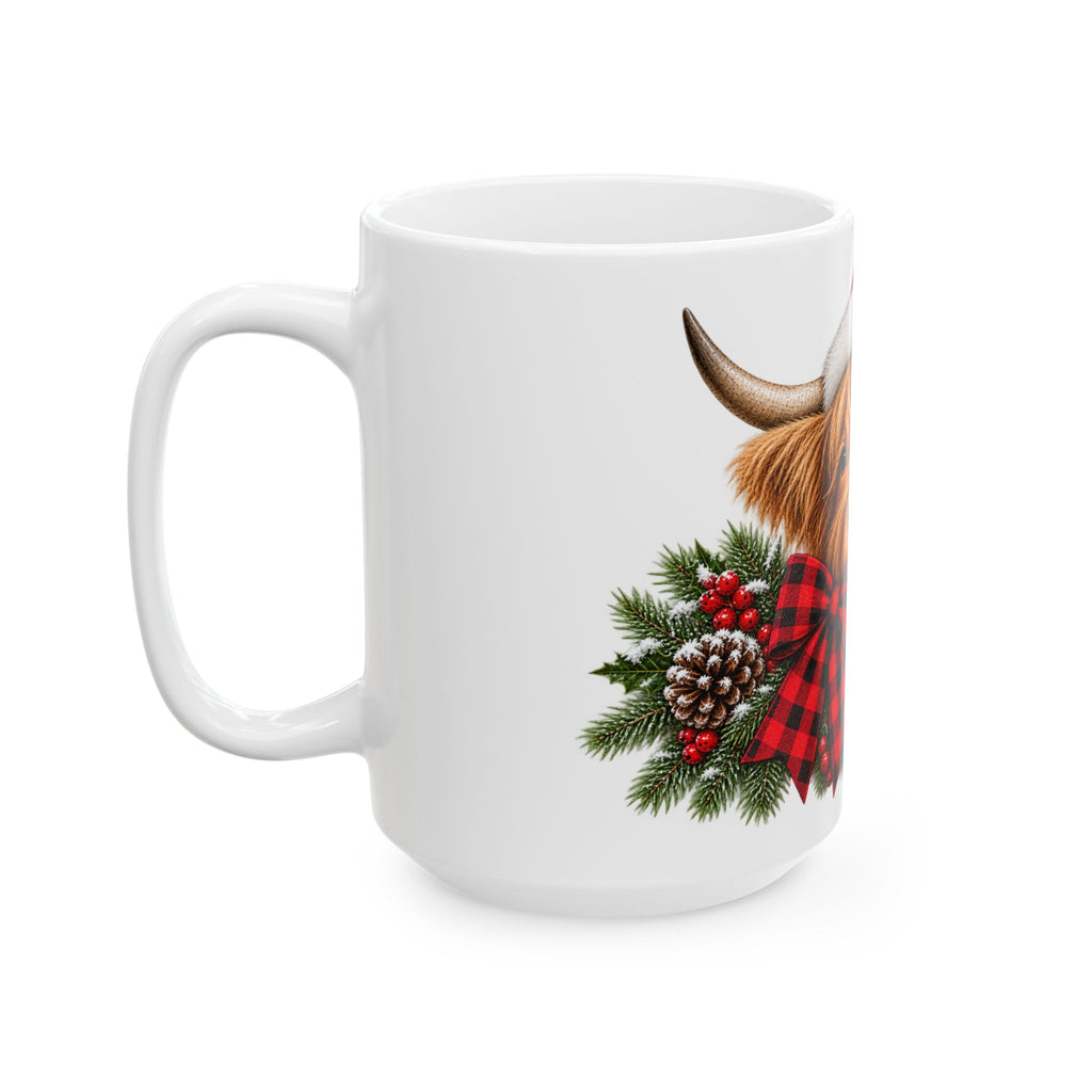 Merry Christmas Y'all Highland Cow Christmas Mug