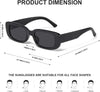 JASPIN Chunky Y2K Rectangle Sunglasses