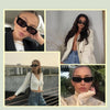 JASPIN Chunky Y2K Rectangle Sunglasses