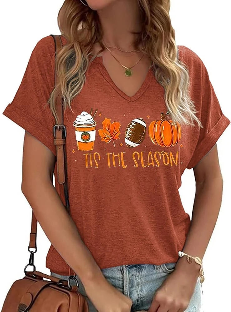 Womens Pumpkin Graphic Tee
